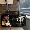 HOT Korean Xu Yunzhen Sane Style Oil Bowling Bag Commute Tote Bag Pu Leather Underarm Bag For Women Vintage Large Handbags Purse