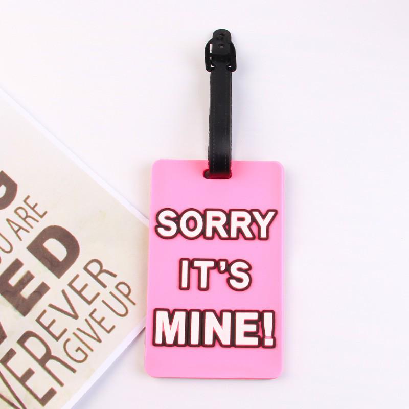 3D Letter PVC Luggage Tag with Boarding Pass Lanyard for Suitcases