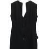 Tory Burch Frill Design No Sleeve Frill Design One Piece 4 Black Back Zip Women Used