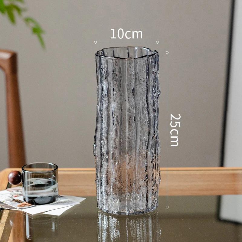 Vase Ornament Living Room Flower Arrangement Glass Transparent Light Luxury High-end Feeling Water Nourishment Lily Rose Hydropo