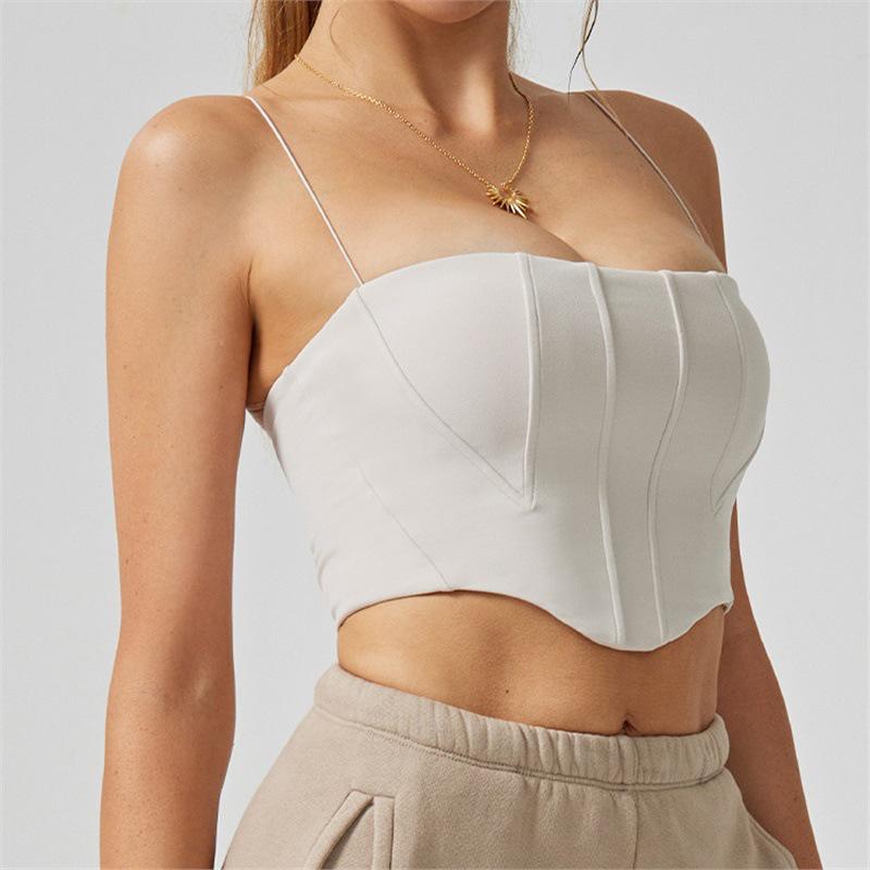 

Женский цельный спортивный костюм без рукавов для танцев, йоги с нагрудными вкладышами Extra Small