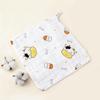 Class A Pure Cotton 6-Layer Gauze Washcloth Bib for Infants and Toddlers
