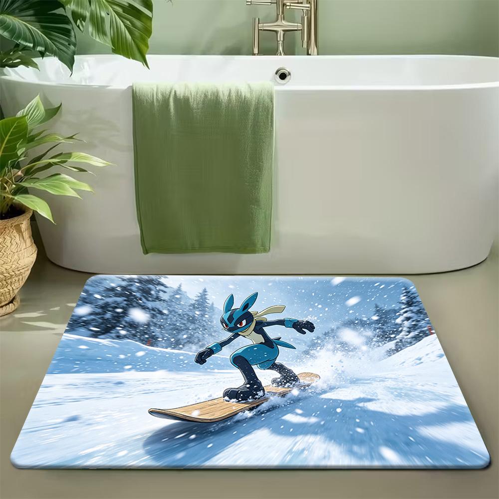 

Pokemon Dragon Steampunk Time Gear Print Non-Slip Floor Mat Doormat 40cm x 60cm
