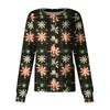 Damen Casual Langarm Einreiher Weihnachten Bedruckt Schutzkleidung Cardigan Top