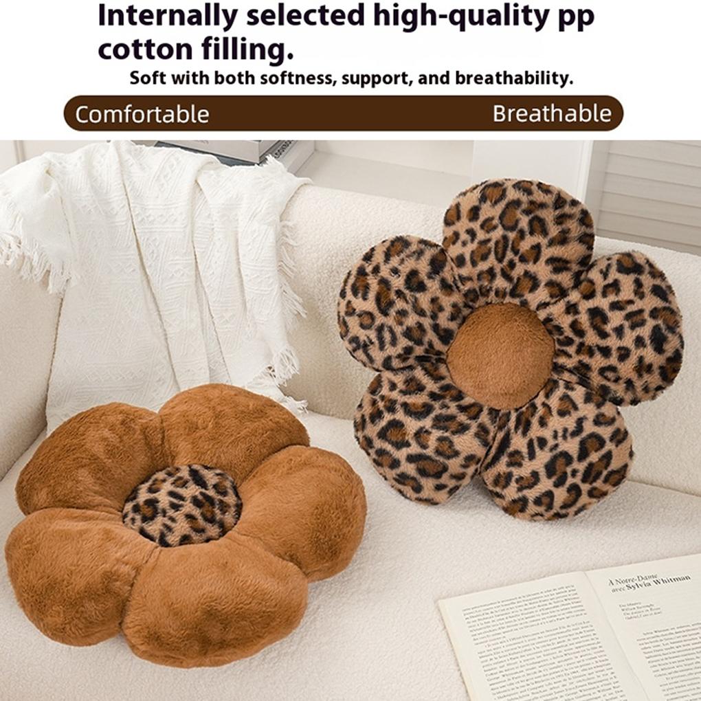 Pillow Print Pillow Pillow P Flower Pillow Sofa Cushion Backrest Imitation Rabbits Soft Comfortable Decoration