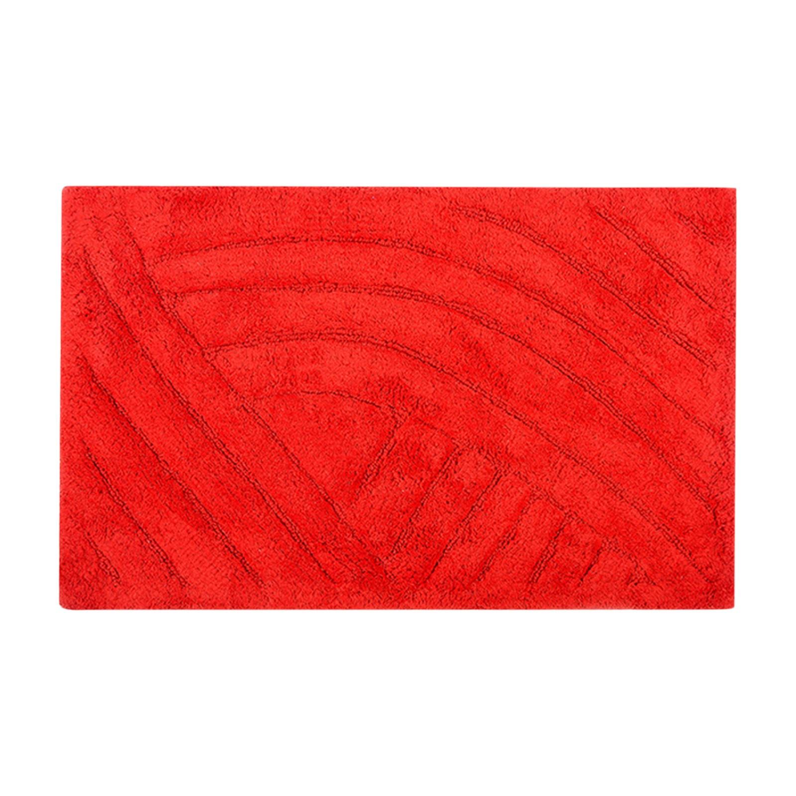 

Бытовой нескользящий впитывающий ковер One Size красный