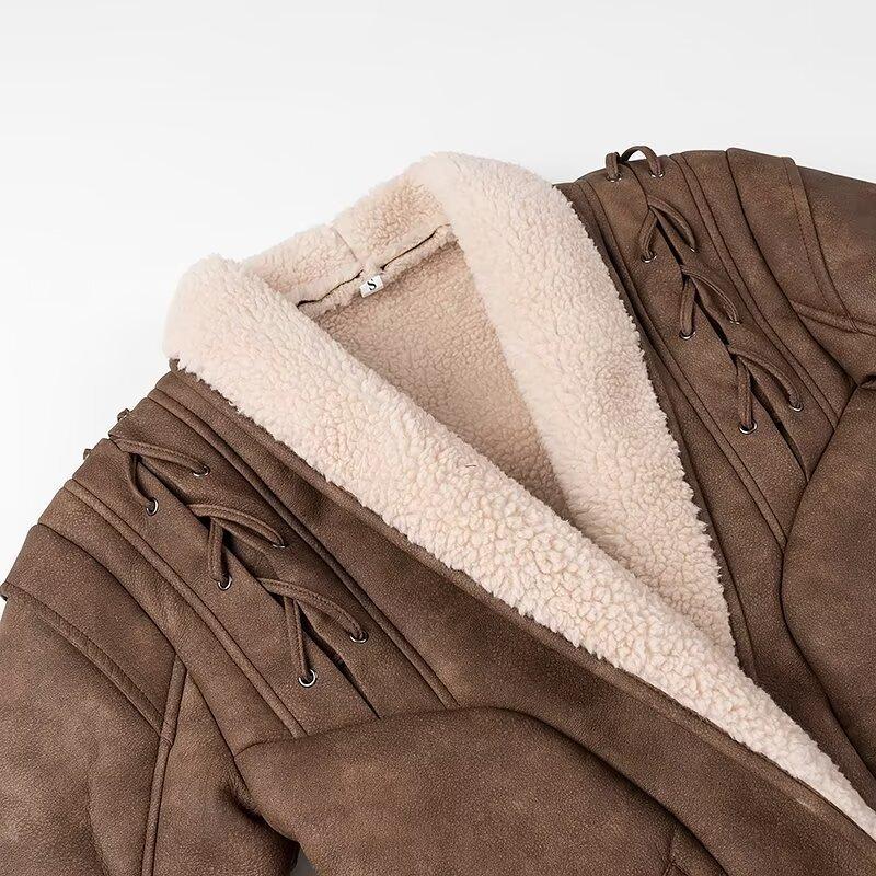 Autumn New Women's Clothing, Wind Design Fashionable and Versatile Casual Style Fur Integrated Jacket