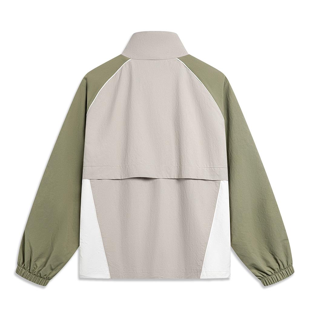 Li-Ning Windproof Water-Repellent Color-Block Letter Print Sports Jacket Unisex Jacket Mica-Gray AJDT741-4