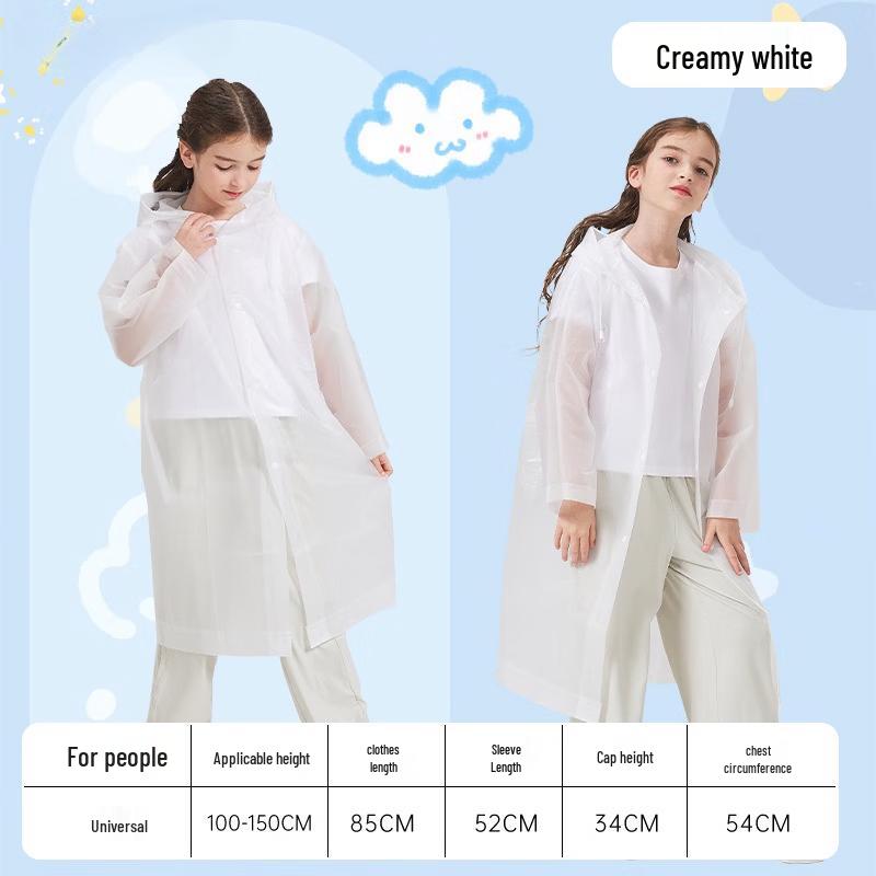 

Brangdy Kids Reusable Travel Rain Poncho