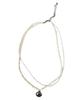 Sk8Er Rock Shell Double Chain Necklace (Ivory)