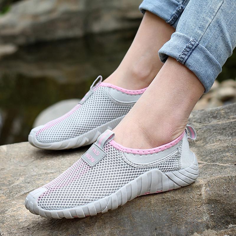Fashion Sneakers for Women Shoes Breathable Running Casuall Mesh Lightweight Mesh Low Top Shoes Men Aqua Shoes Outdoor Beach Camping