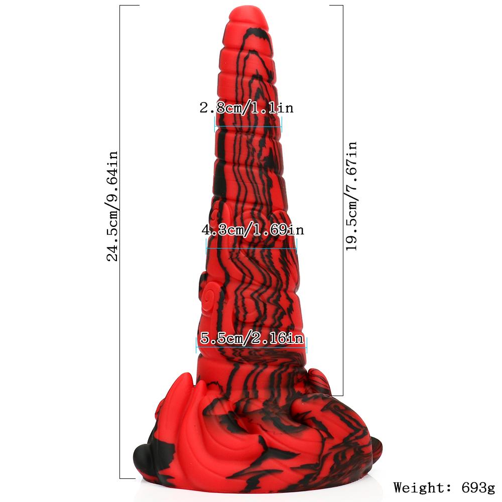 Animal Shaped Liquid Silicone Imitation Real and Fake Dildo, Oversized, Long and Thick Anal Plug, Masturbator, Adult Sex Toy
