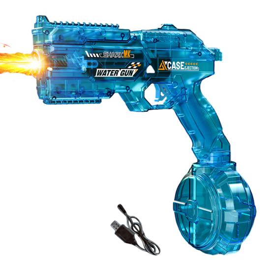 Rechargeable Electric Water Shooter with 800ml Tank & 32ft Range Full-Auto Splash Tot with LED Lights Effect Summer Outdoor Toy for Kids Teens Adults B