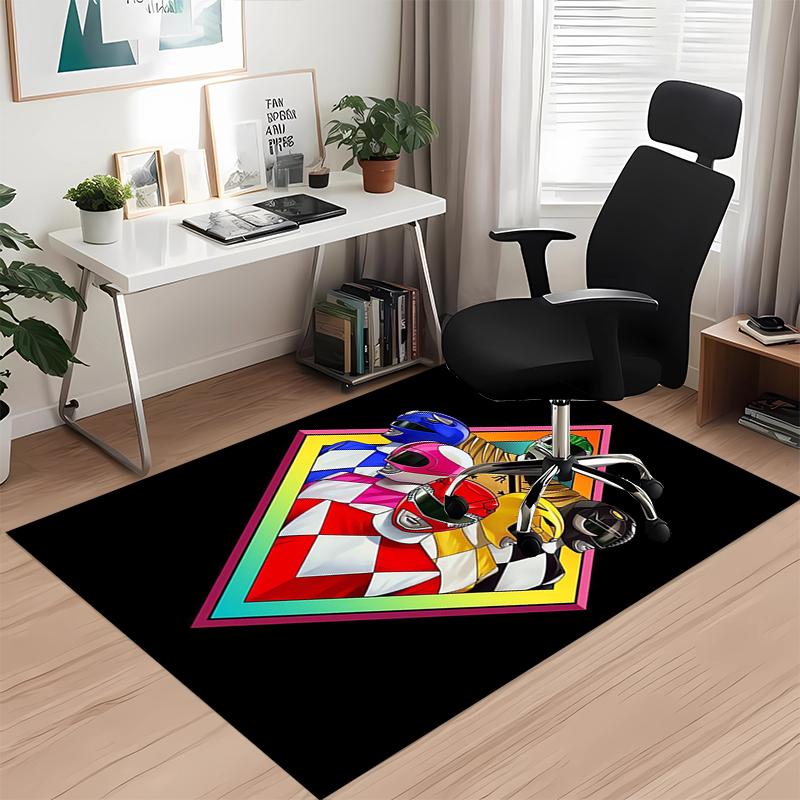Mighty Morphin Printed Carpet, for Office Chair Living Room Bedroom Kitchen Room Decor Gifts.