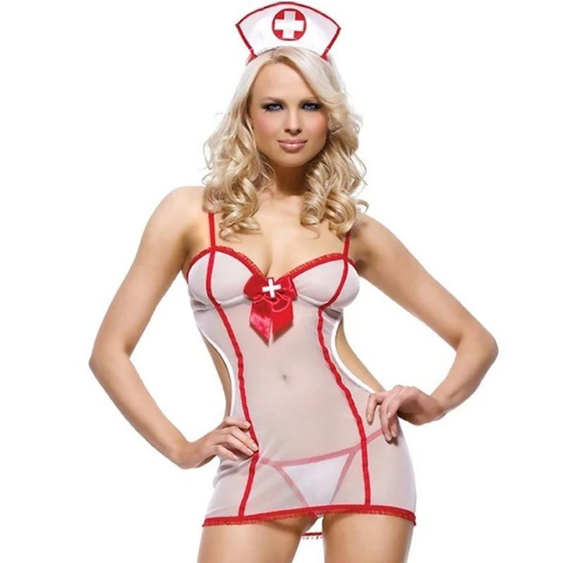 Doctor Nurse Uniform Adult Women Cosplay Sexy Lingerie Ropleplay Baby Doll Lace Dress Erotic Sex Costumes Underwear Sexi