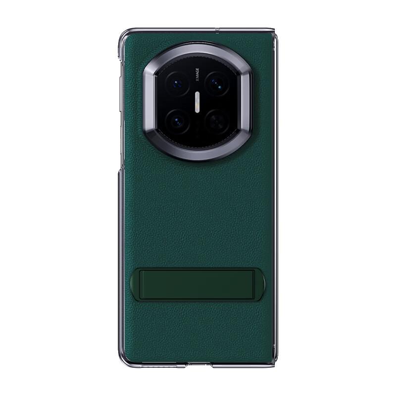 ESCASE Huawei Mate X7 Case with Stand Slim Anti-Drop Leather Business Flip Cover Foldable Phone Holder Elegant Green