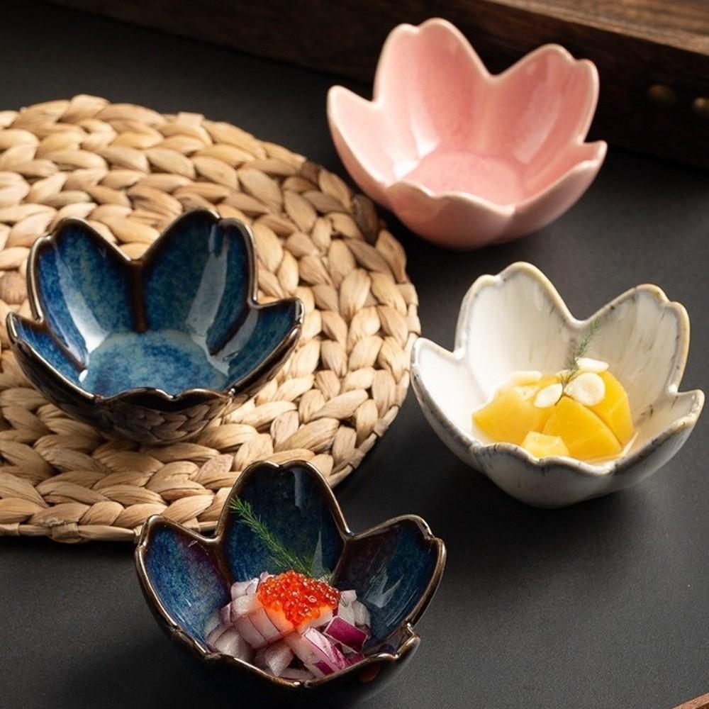 Retro Pentagonal Small Dish Mini Hot Pot Dipping Sauce Dish Desktop Organizer Oil Dish Restaurant