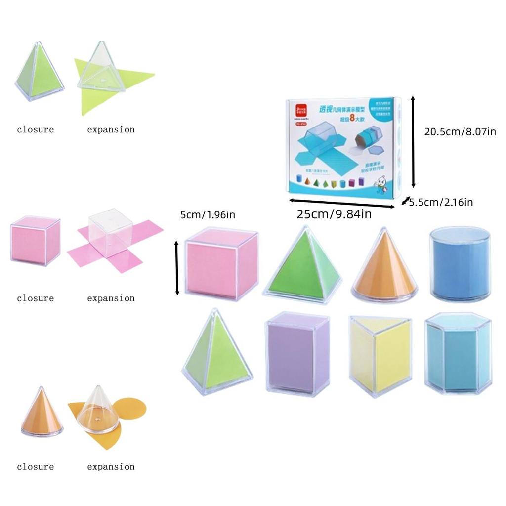 3d Geometry Math Model Kit For Middle School Cube And Rectangular Prism Unfolded Diagrams
