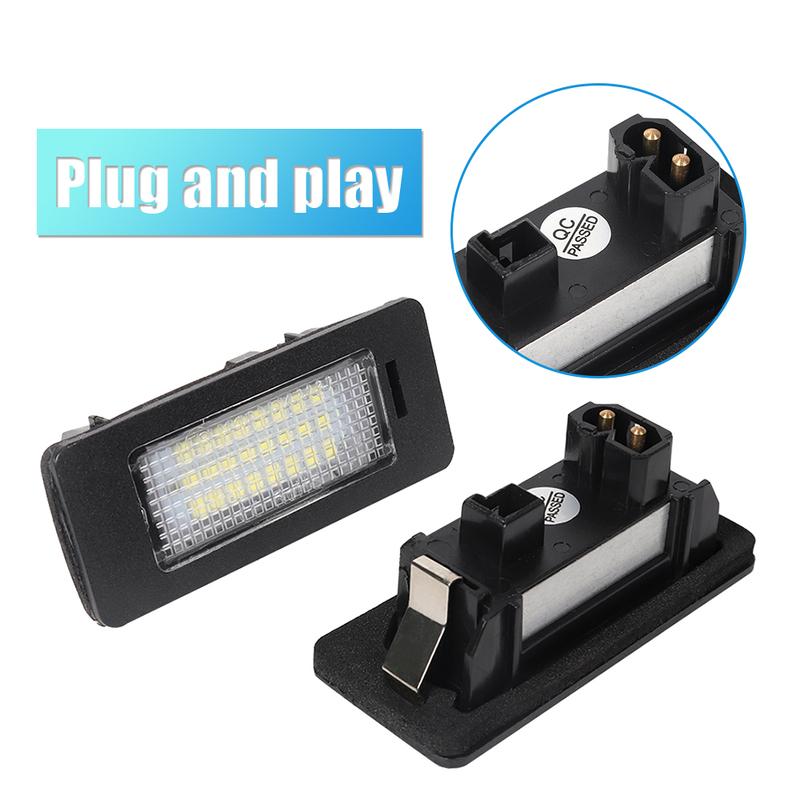 2X For BMW X5 E70 E39 E82 E88 E90 E92 E93 E46 M3 E91 E60 E61 E71 E72 X6 Error Free LED Car License Plate Light Bulbs Accessories