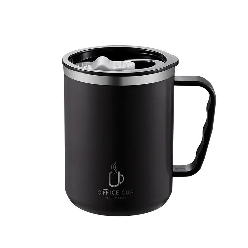 Stainless Steel Insulated Coffee Mug with Handle Double Wall Vacuum Travel Mug Heat Resistant Tumbler Cup with Sliding Lid