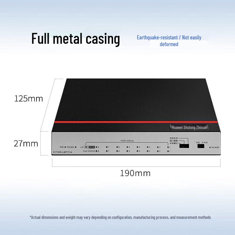 Huawei S1730S-L8P1T-A 8-Port Gigabit PoE+ Desktop Switch