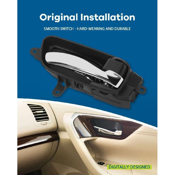 LUJUNTEC Interior Door Handles,Front Rear Door Handles Driver Left Passenger Right Side,Replacement for 2013-2017 for Nissan for Altima,4pcs Black