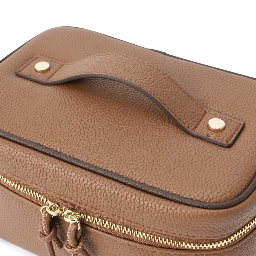 Francfranc Francfranc Vanity Brown Two-tone Pouch, Small,