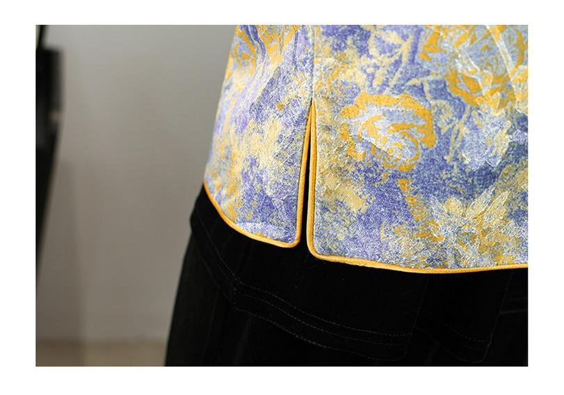 Mom's 2026 Chinese Style Spring/Autumn Three-Piece Suit: Stylish Vest and Top for Middle-Aged and Elderly Women