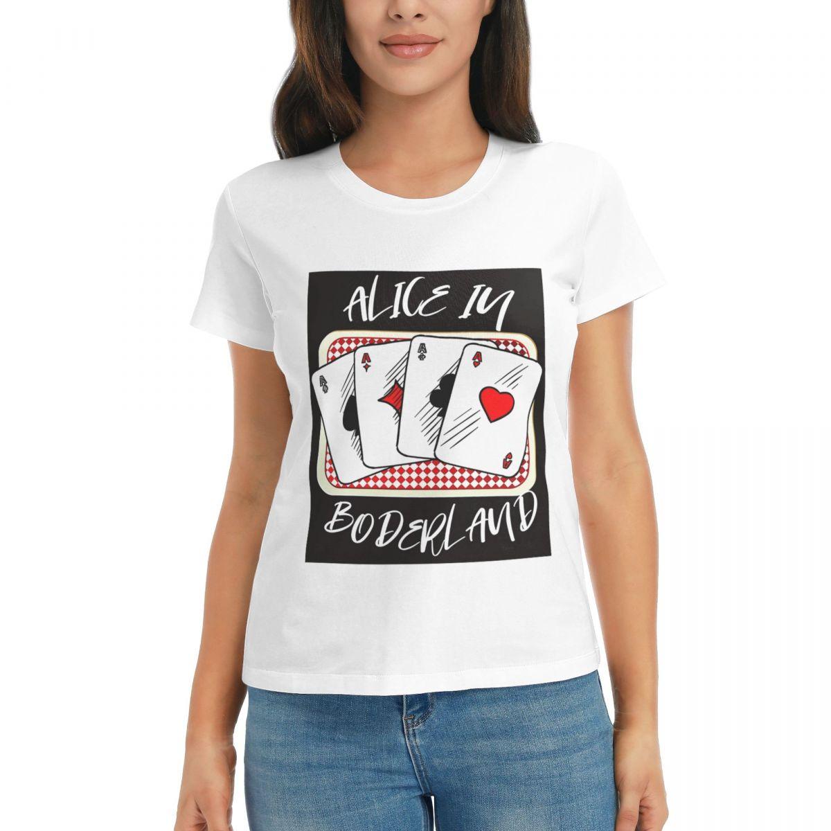

Women TShirt ALICE IN BORDERLAND Summer Short Sleeve Tees Crew Neck Cotton T Shirts Clothes Tops Streetwear S