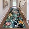 Ocean Theme Runner Rug 3D Vision Coral Reef Fish Starfish Jellyfish Printed Non-Slip Carpet  for Hallway Living Room Floor Decor