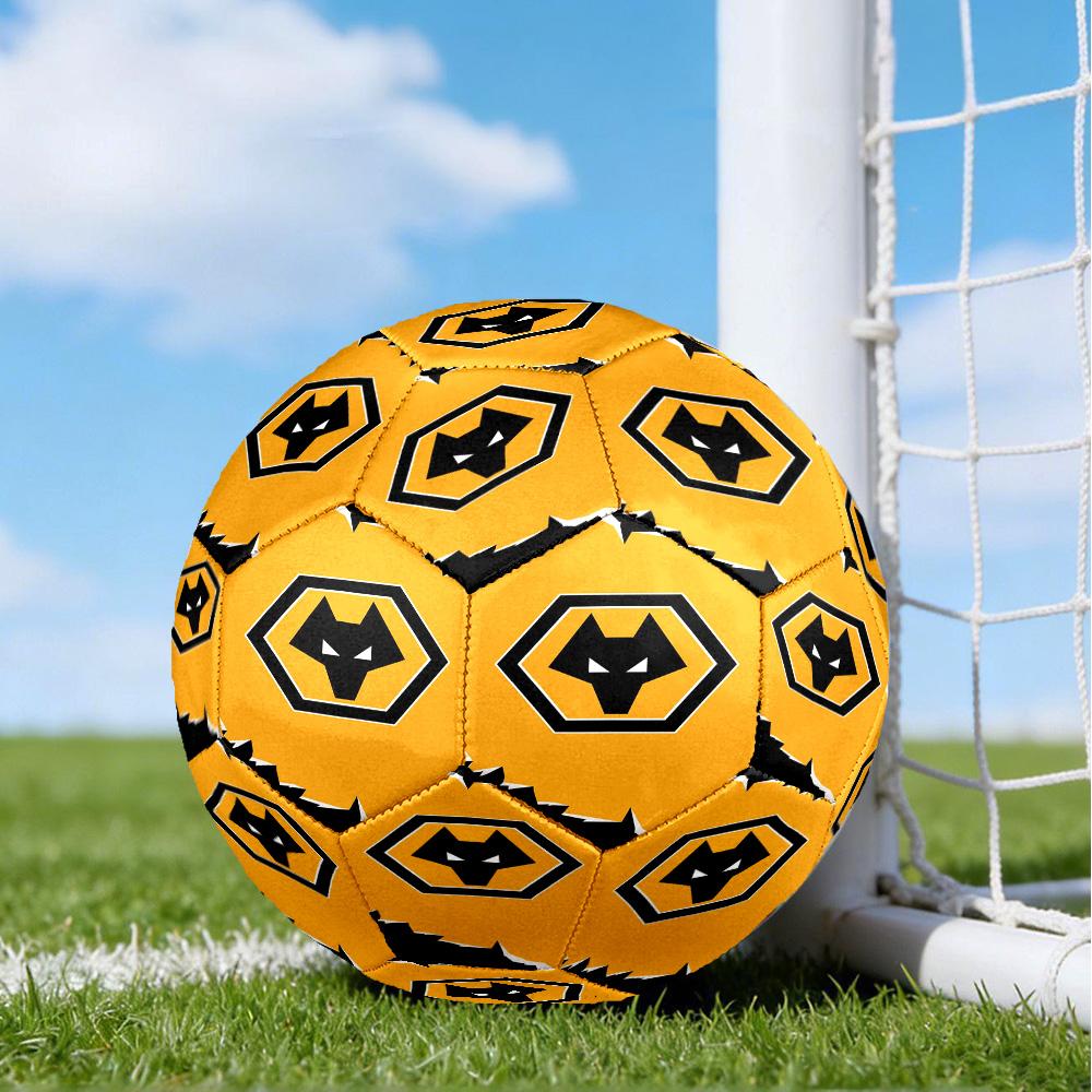 Wolves Football Club Emblem Printed Size 5 Soccer Balls, High-Quality, Anti-Slip, Protective Football, A Unique Gift , Birthdays, Christmas Gifts