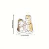 64PCS Yellow Cat Stickers Cute Cartoon Animals Mug Notebook Computer Luggage Decoration Waterproof Stickers