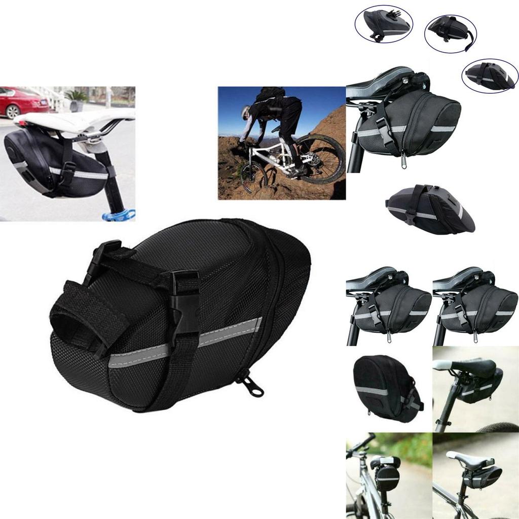 Durable Oxford Cloth Bicycle Saddle Bag With Reflective Strip For Safe Night Rides