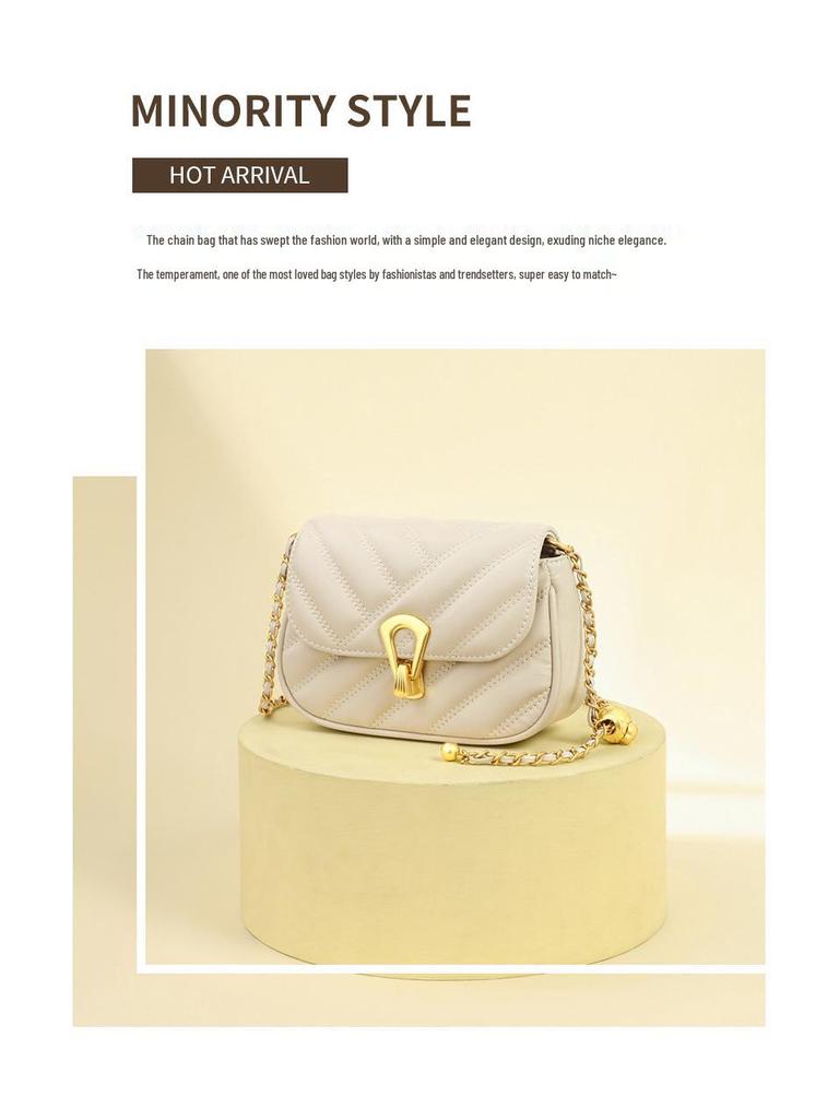 Women's Light Luxury Chain Crossbody Bag: Versatile Spring/Autumn Underarm Bag