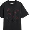 Coach Letter Pattern Printed Round Neck Pullover Short Sleeve T-Shirt Women T-Shirt Charcoal-Black CT013-A5F