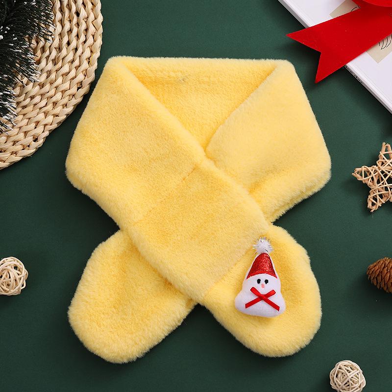 Children Scarf Kids Winter Faux Fur Neckerchief Autumn Boys Girls Warmer Neck Scarf Soft Cartoon Children´S Scarves New 1-13Y
