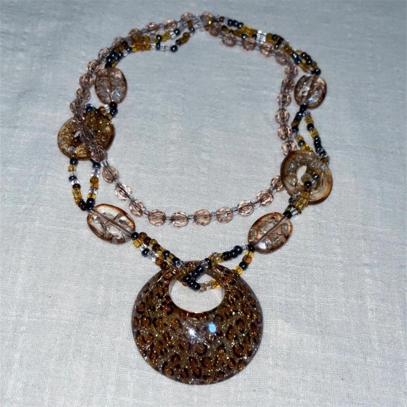 New Chinese Zen bronze feather necklace retro bohemian ethnic style double-layered long sweater chain women
