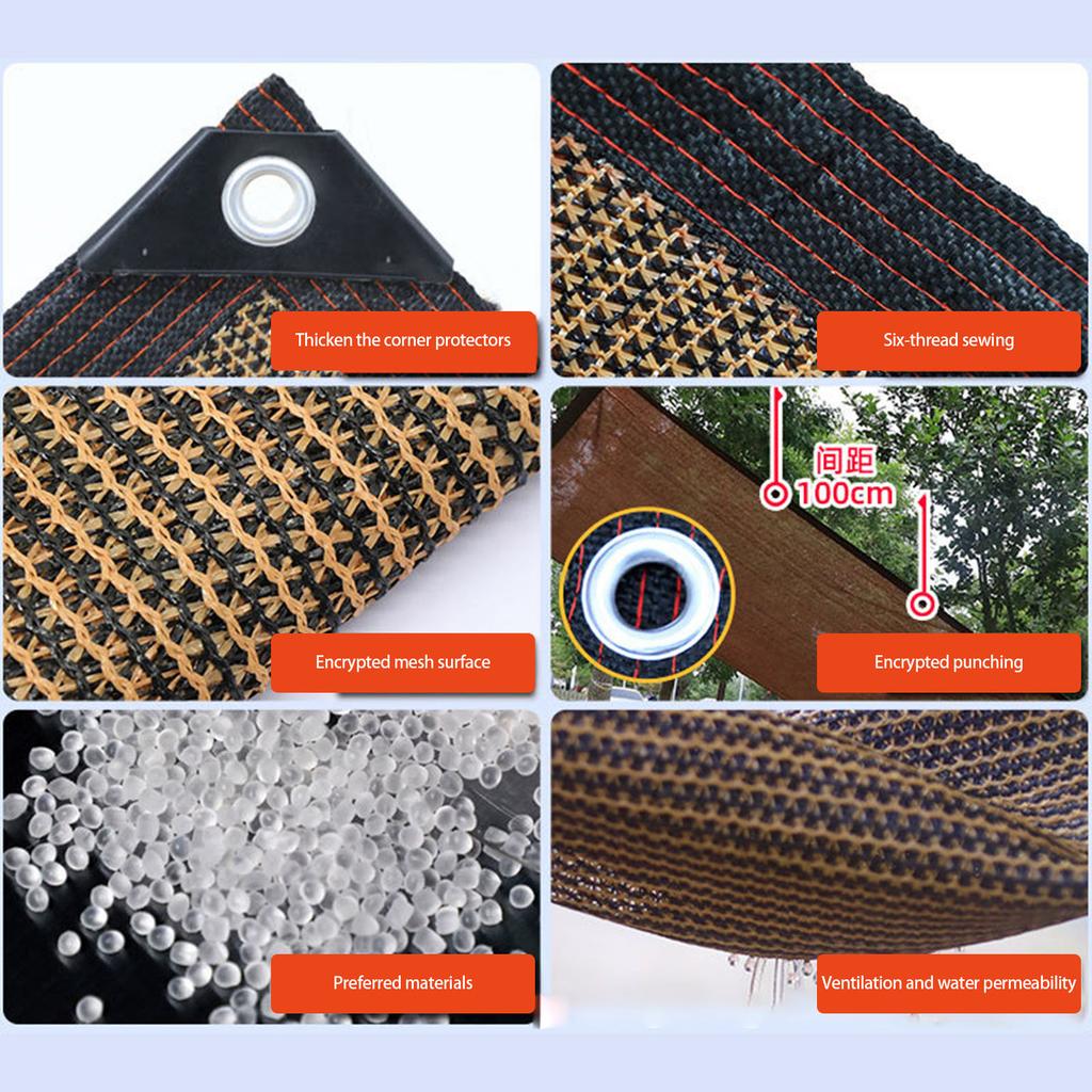 Outdoor Shade Cloth Practical Mesh Cover With Grommets For Garden Pergolas Plant Freeze Protections And Sunblocks
