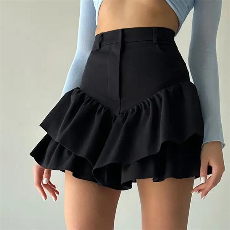 Stylish A-Line Cake Skirt Women's Summer Versatile Midi Skirt Elegant Half Skirt Pleated Skirt Casual Party Dress Ideal For Everyday Wear