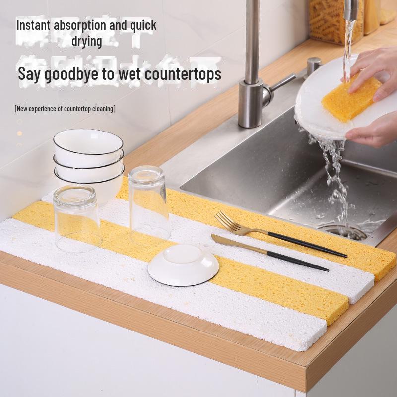 Wood Pulp Cotton Absorbent Sponge Pad for Dishwashing & Table Cleaning