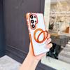 Applicable To Samsung S26Ultra Xuncai Magnetic Mobile Phone Case Transparent S25Ultra Rotating Bracket S24U Protective Case