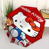 1pc Hello Kitty,Teddy Bear Automatic Umbrella-Foldable, Durable 8-Bone Design, Compact and Stylish, Great for Camping, Halloween, Christmas,