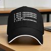 Funny Programmer Print Sun Baseball Cap Summer Men Women Custom DIY Trucker Hat Wholesale Stylish Running Hippie Baseball Caps