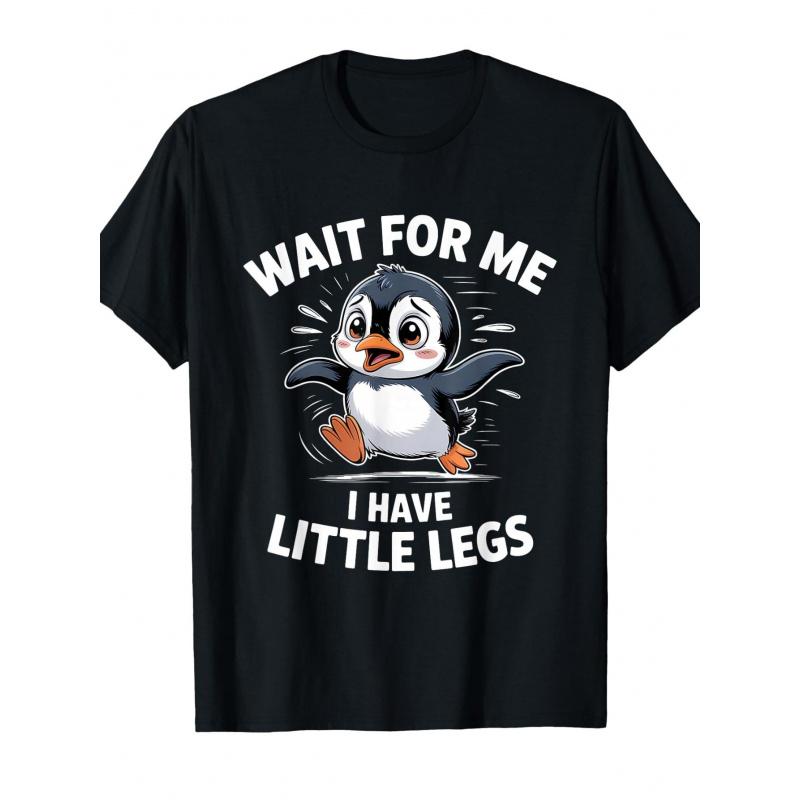 Aspettami Ho le Zampe Piccole Maglietta Pinguino