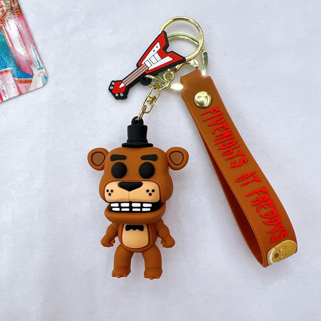 Non-Toxic Cartoon Game Action Figure Fnaf Freddy'S Fazbear Bear Doll Model Toy Five Nights Freddy Keychain For Kid Birthday Gift