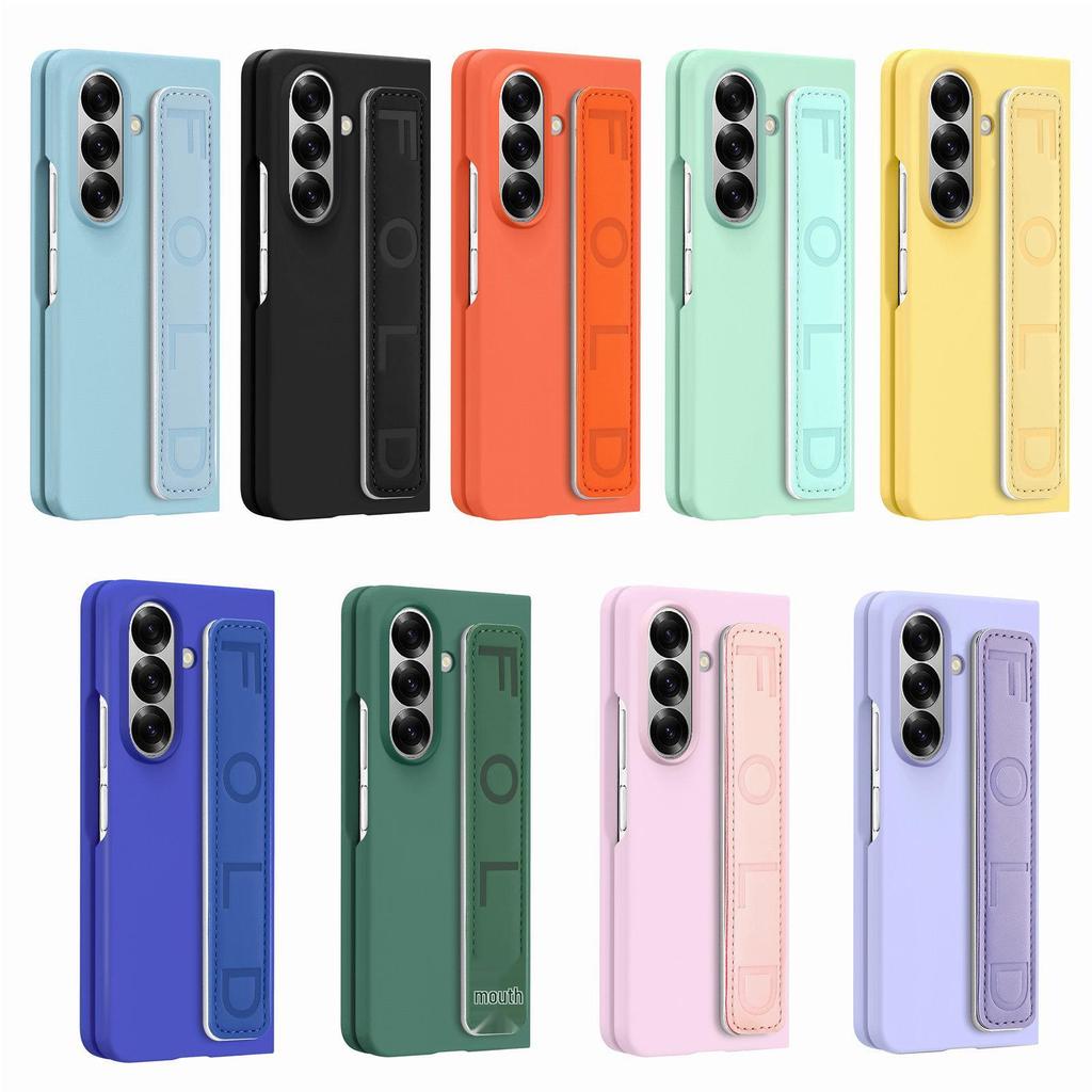ZFold7 Elastic Rope Wristband Phone Case with Integrated Shell & Skin-Feel PC Spray for Foldable Screen
