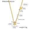 Qiong Yao 26-Letter Zircon Inlaid Jewelry Set: Gold-Plated Titanium Steel Necklace, Bracelet, Ring, and Stud Earrings.