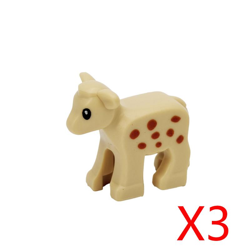 MOC Animal Scene Building Blocks Zoo Elephants Giraffes Chimpanzee Camels Goats Camel Parrots Pigeon Accessories Bricks Toys N09