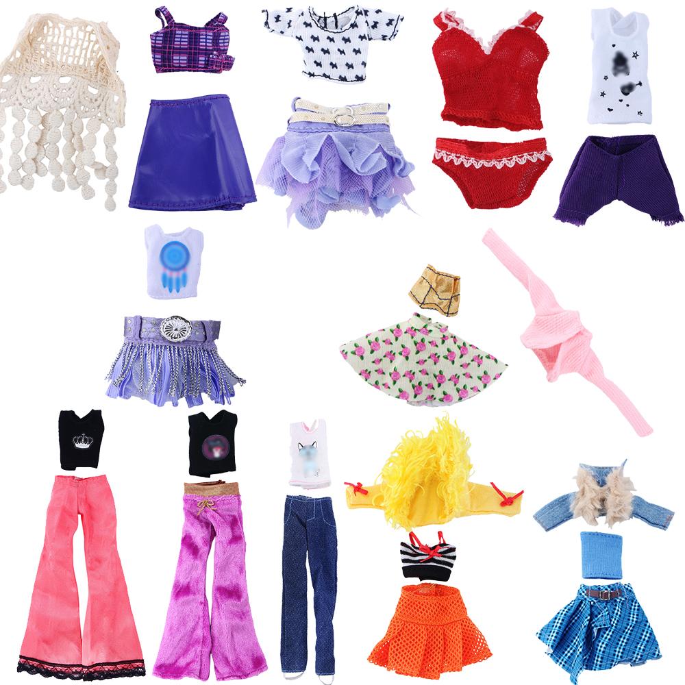 Mixed Style Monster 10.5 Inch Doll Clothes Fashion Outfit Daily Wear Pants Blouse Coat Summer Swimsuit Dolls Accessories Gift