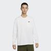 Nike Solid Color Letter Logo Sport Casual Round Neck Long Sleeve T-shirt Men Tops White DR7930-100